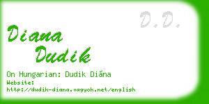 diana dudik business card